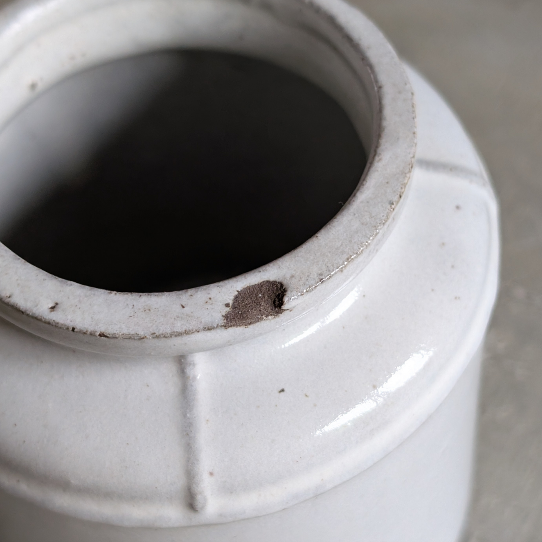 Small French Ribbed Cream Pot