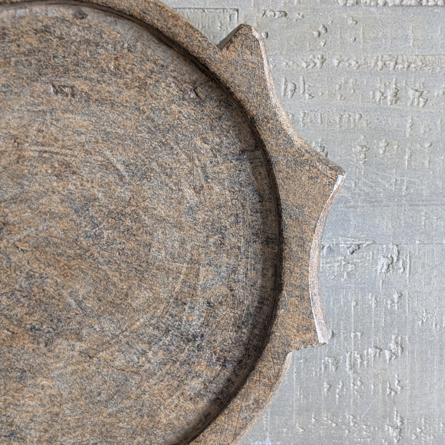 Antique Carved Stone Plate