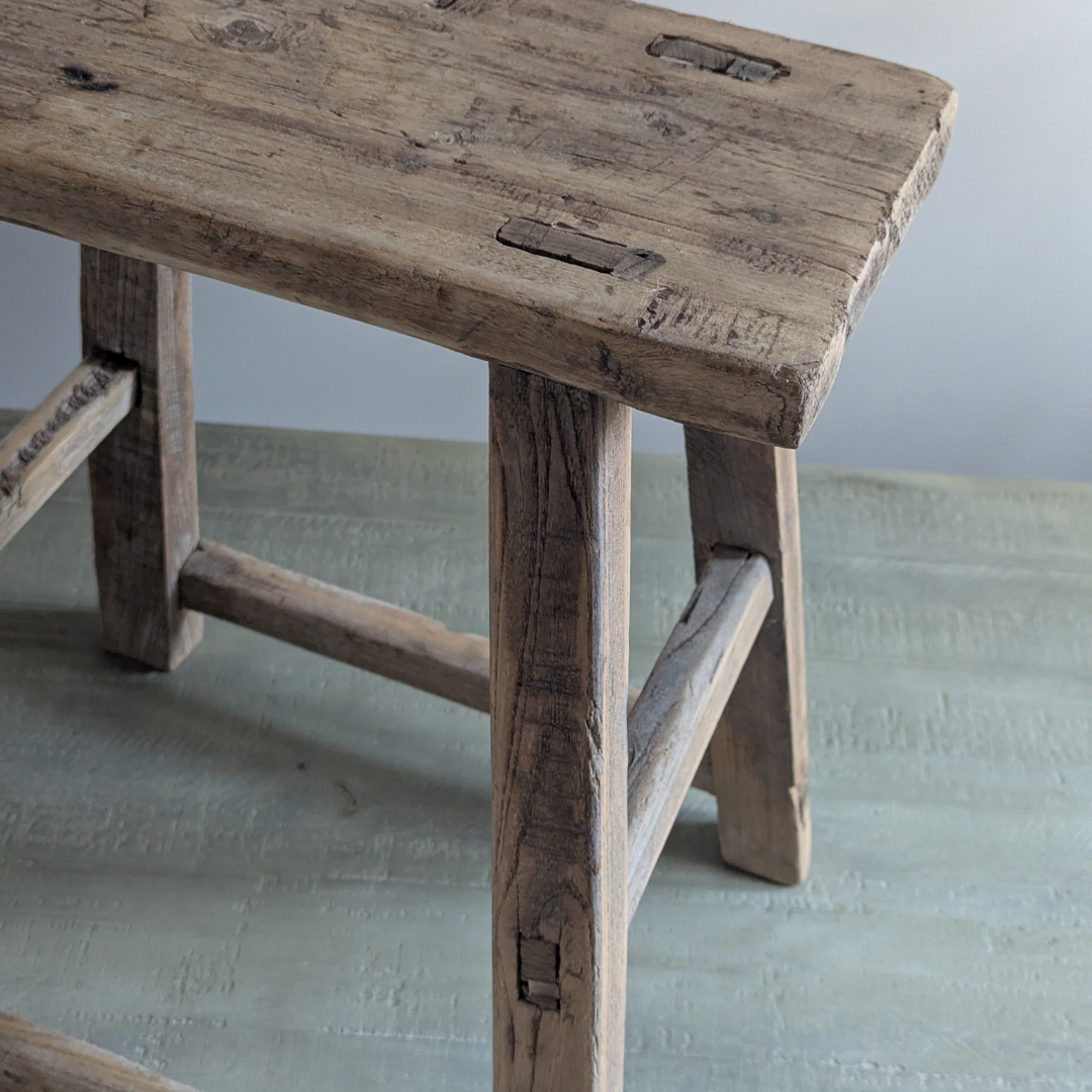 Large Reclaimed Wood Milking Stools