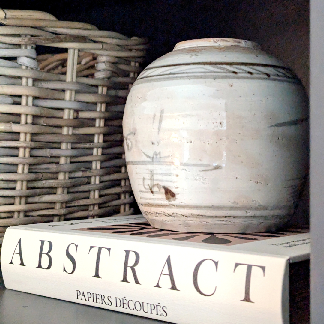 Large Grey Ginger Jar