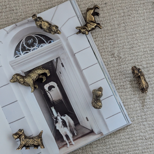 Brass Dog Paperweights
