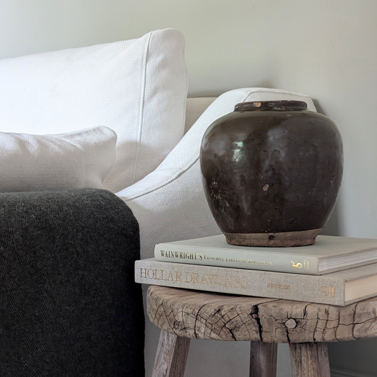 Chinese Olive Glazed Pot