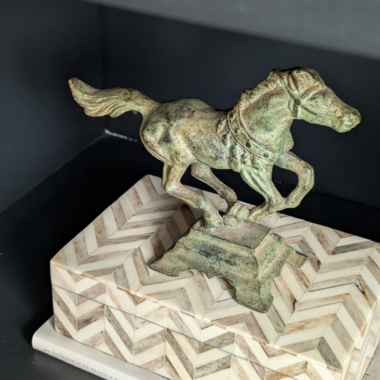 Galloping Bronze Horse Sculpture