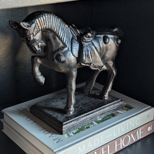Cast-Iron Horse on Stand