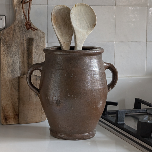 Dark Brown Confit Pot