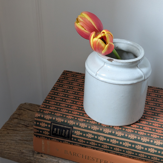 Small French Ribbed Cream Pot