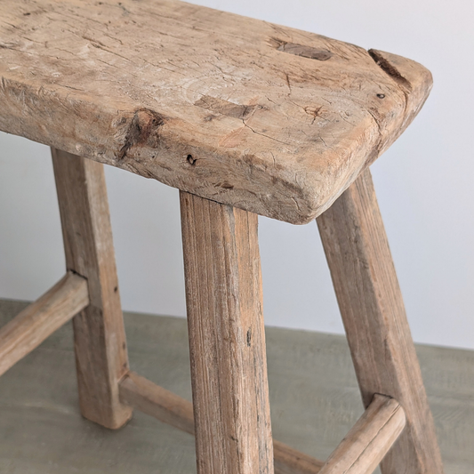 Large Reclaimed Milking Stool 3