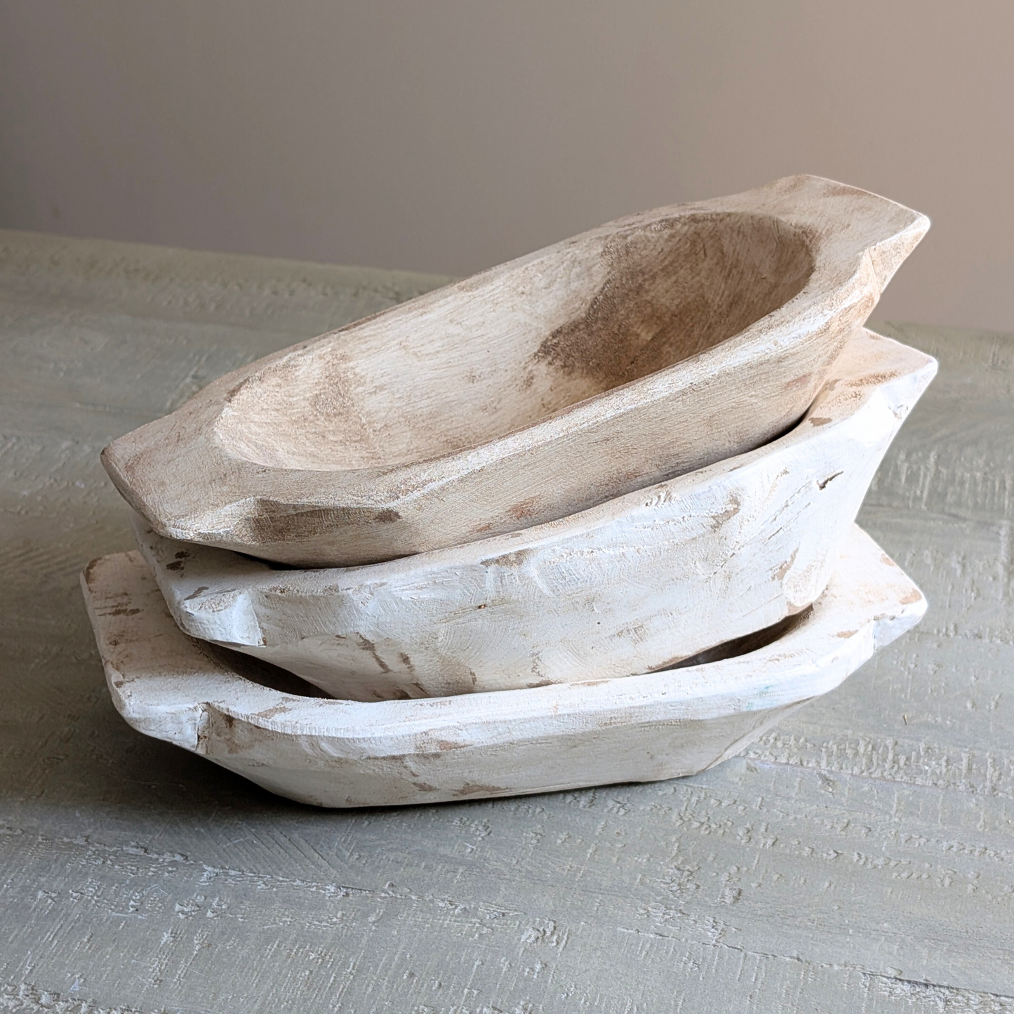 XS Whitewashed Dough Bowl