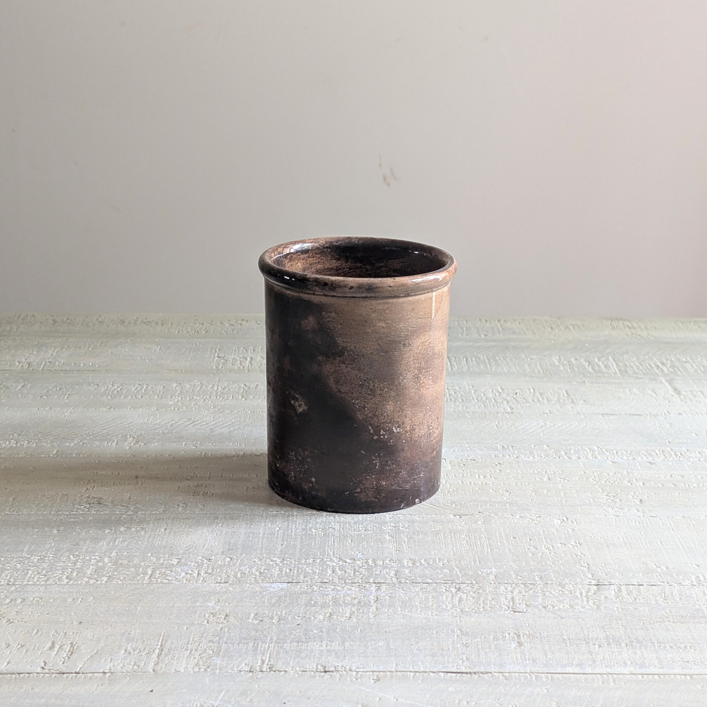 Brown Mottled Pot