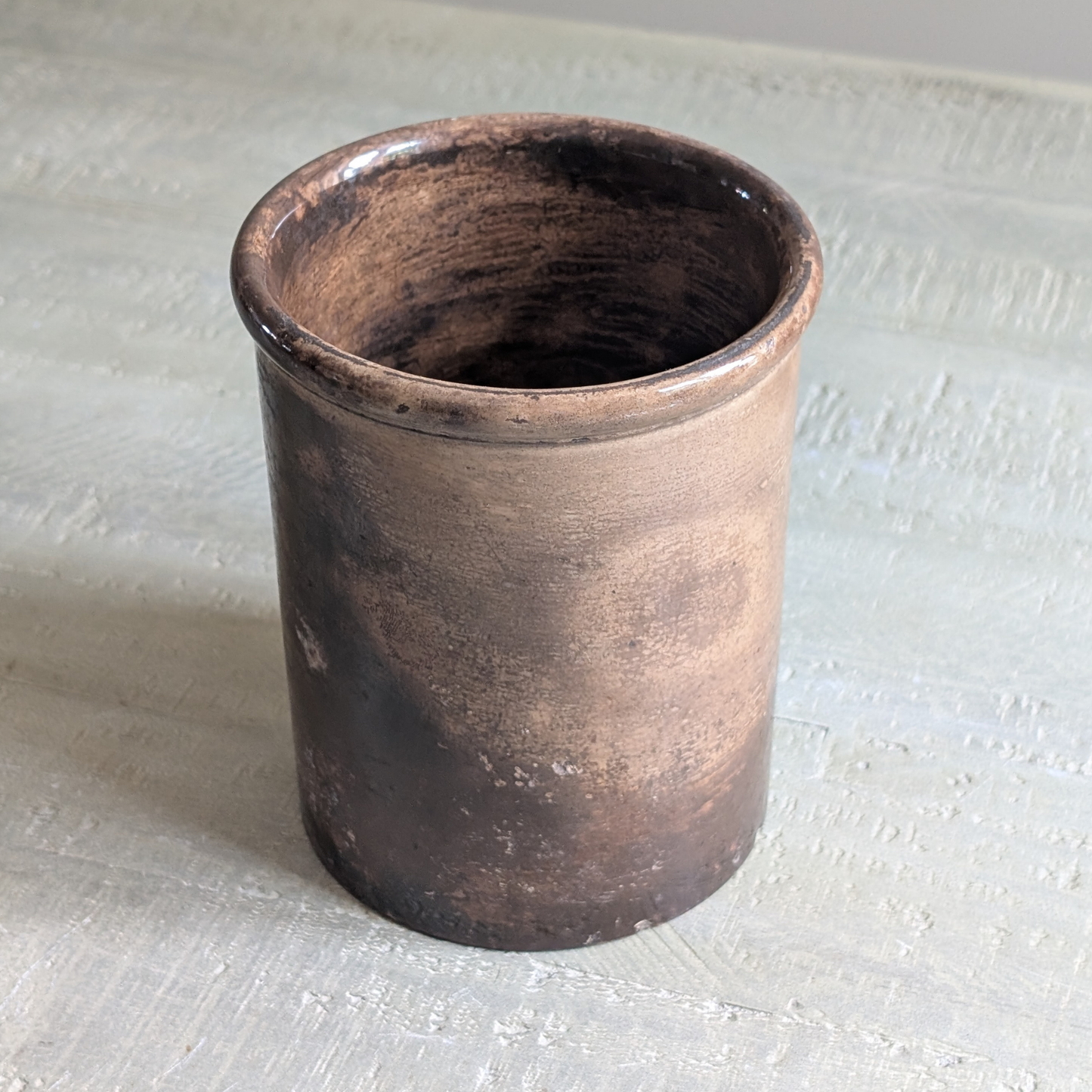 Brown Mottled Pot