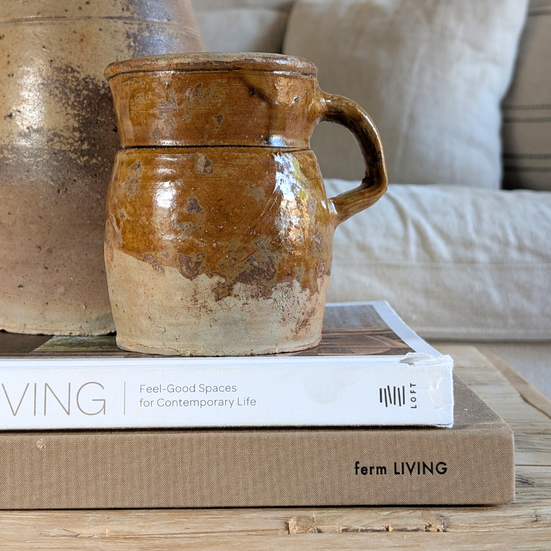 Small Orange Glazed French Jug