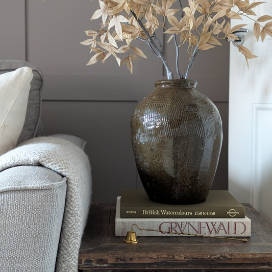 Tall Moss Rice Wine Jar