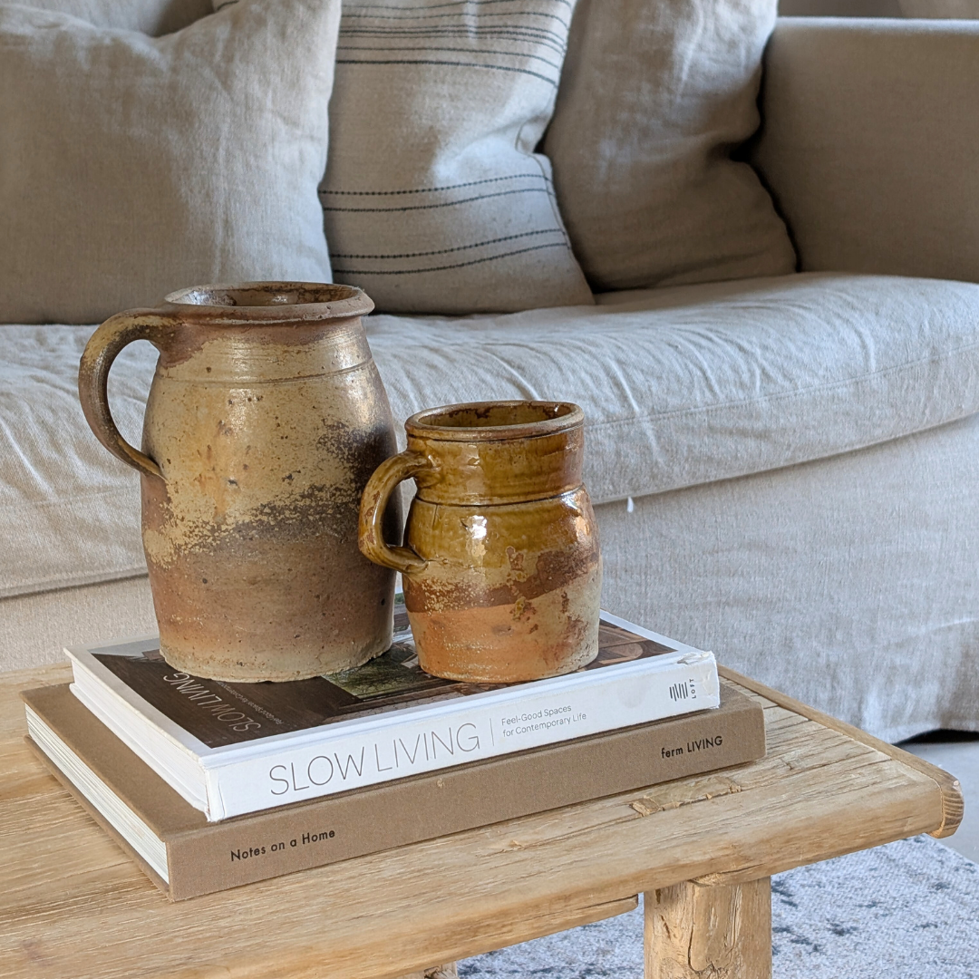 Small Orange Glazed French Jug