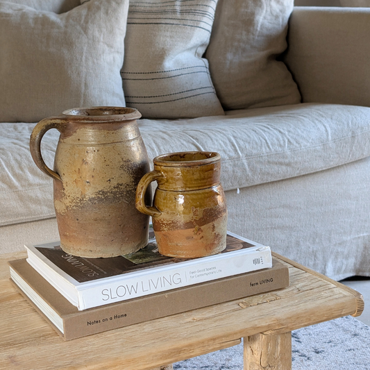 Small Orange Glazed French Jug