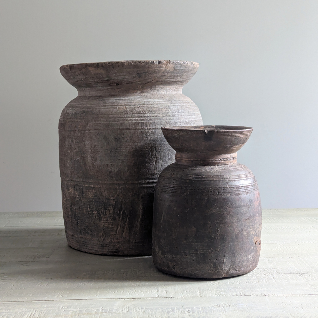 Wooden Curd Vases