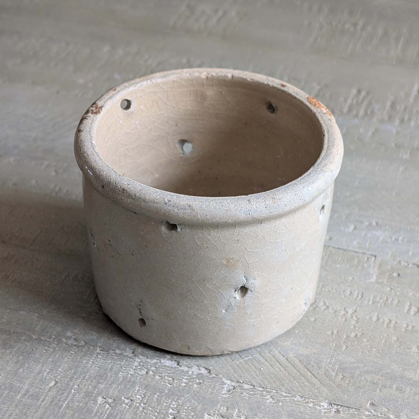 Medium Off White Cheese Strainer