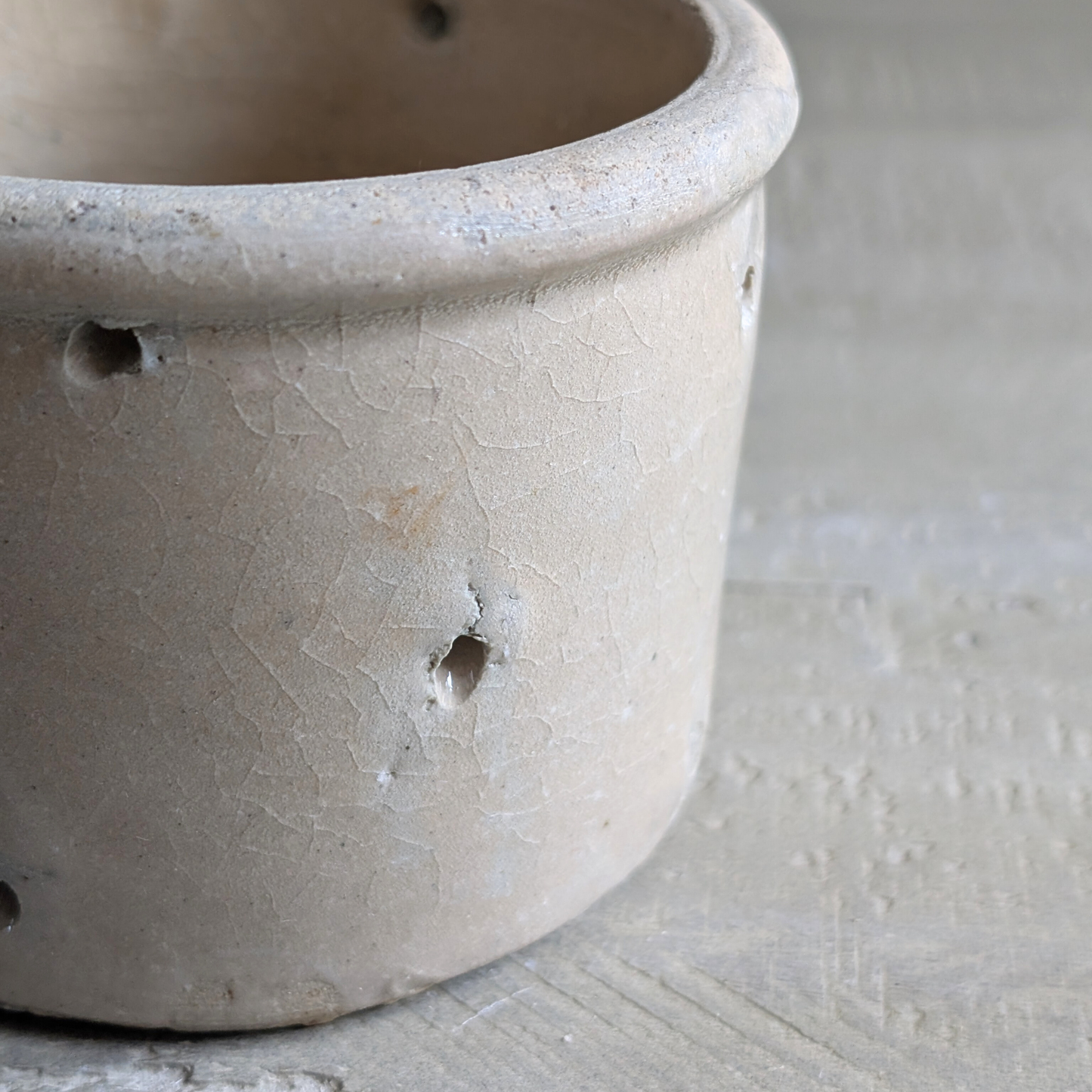 Medium Off White Cheese Strainer