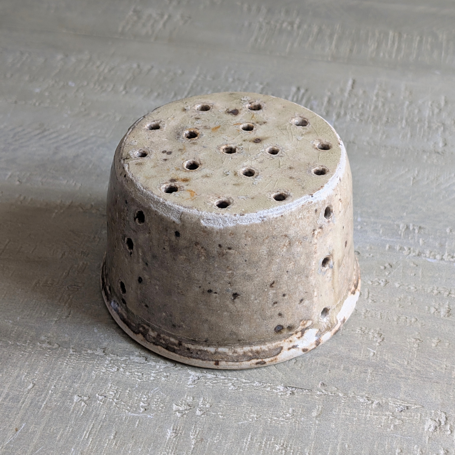 Medium Grey Speckled Cheese Strainer