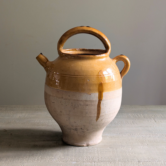 Large Yellow Nut Oil Pot