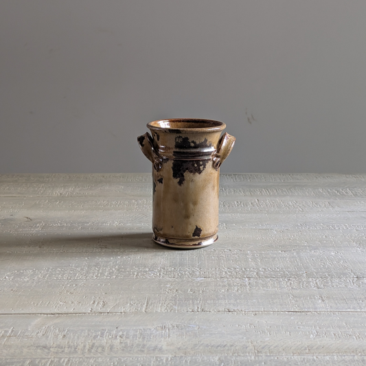 Studio Pottery Small Olive Double Handled Pot