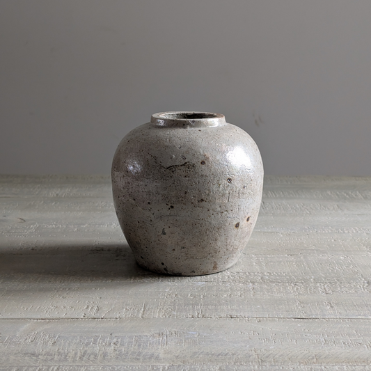 Large Beige Ginger Jar