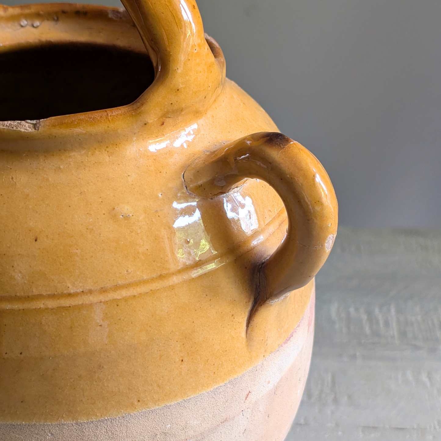 Large Yellow Nut Oil Pot