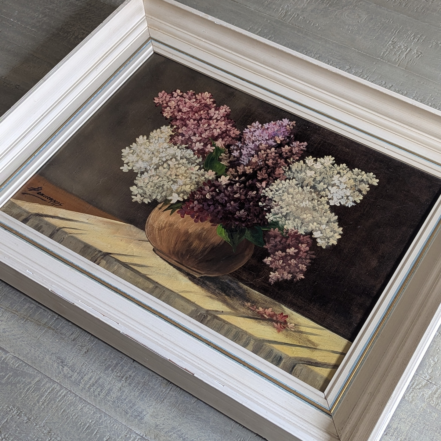 Large Framed Hyacinth Artwork