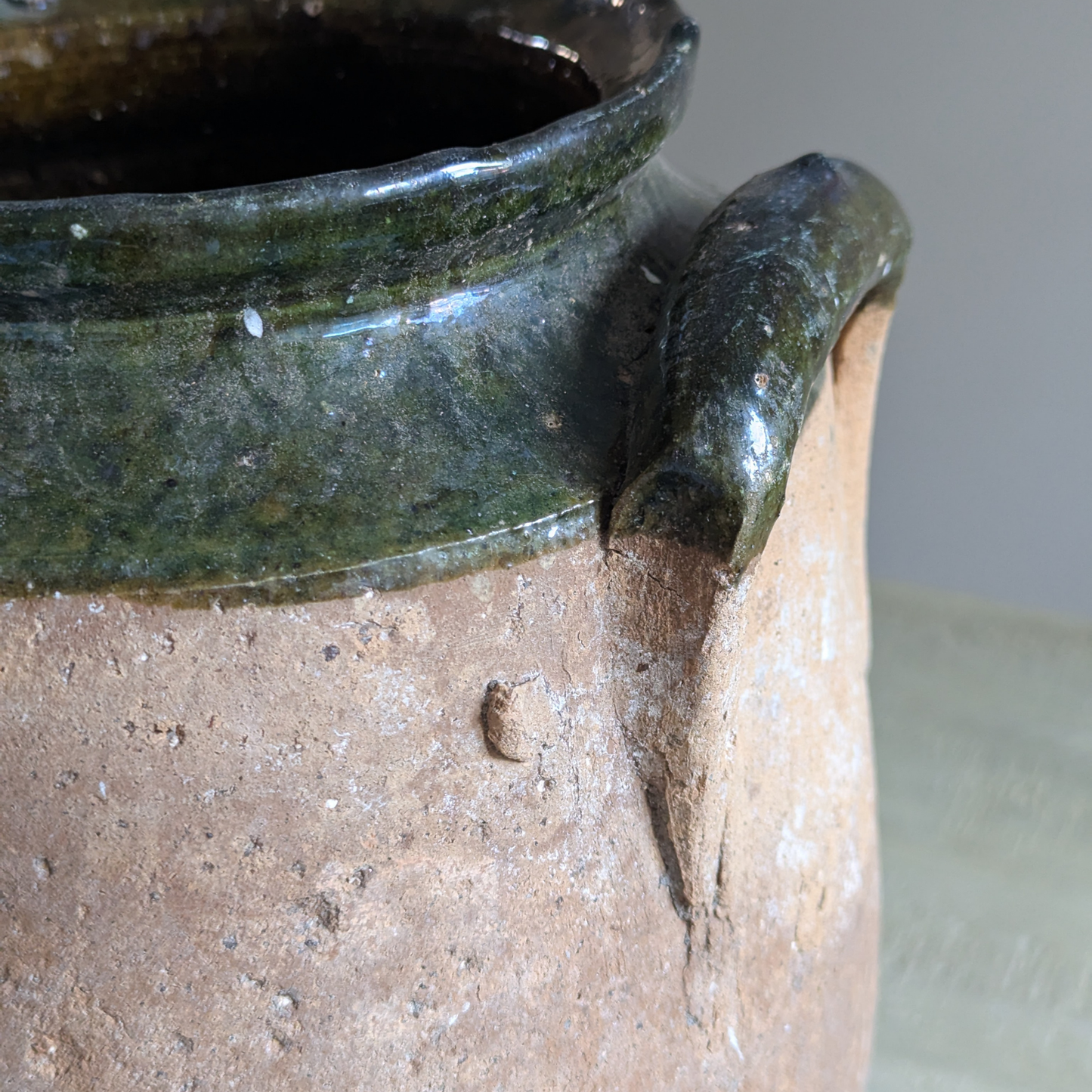 Large Green Glaze Turkish Pot