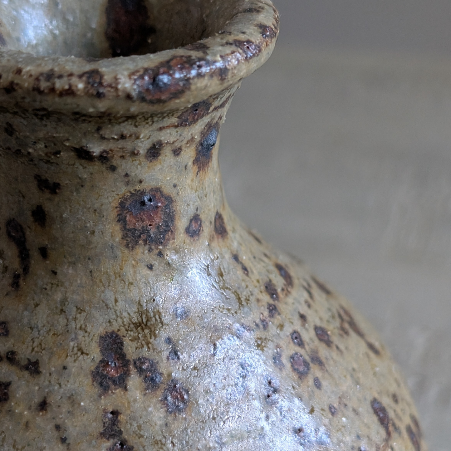 Studio Pottery Speckled Bud Vase