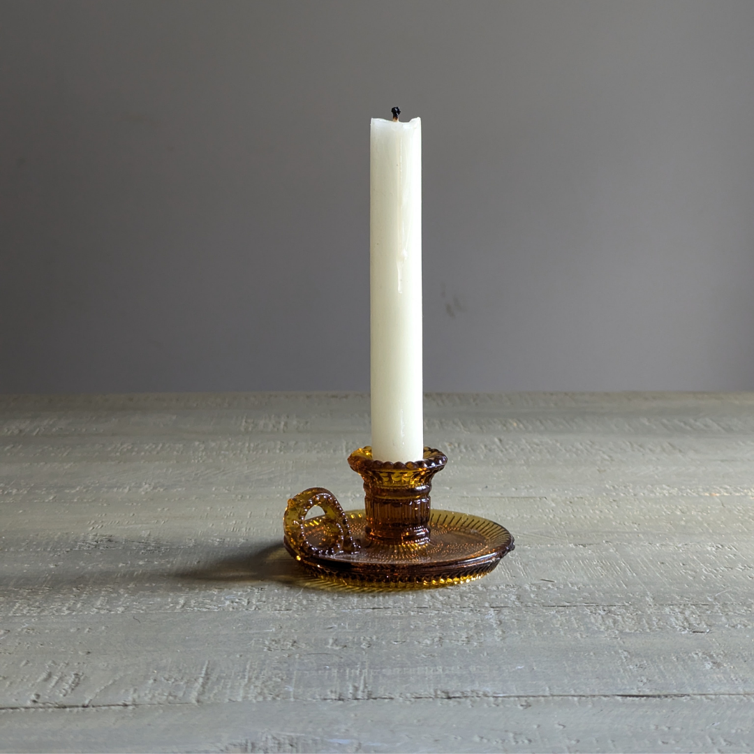 Good Night Amber Candlestick