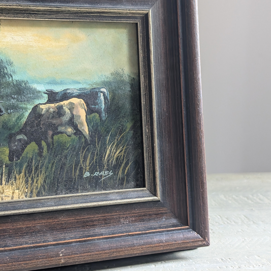 Framed Cows Artwork