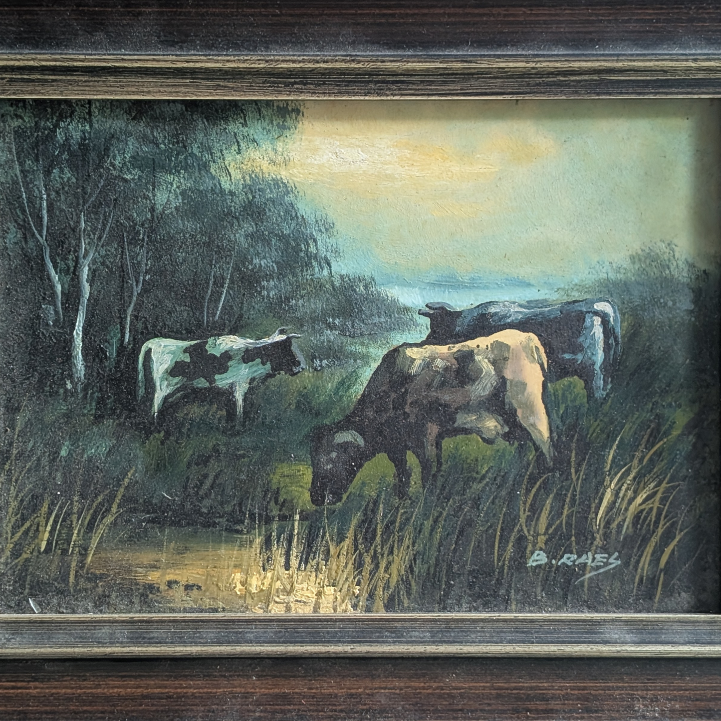 Framed Cows Artwork