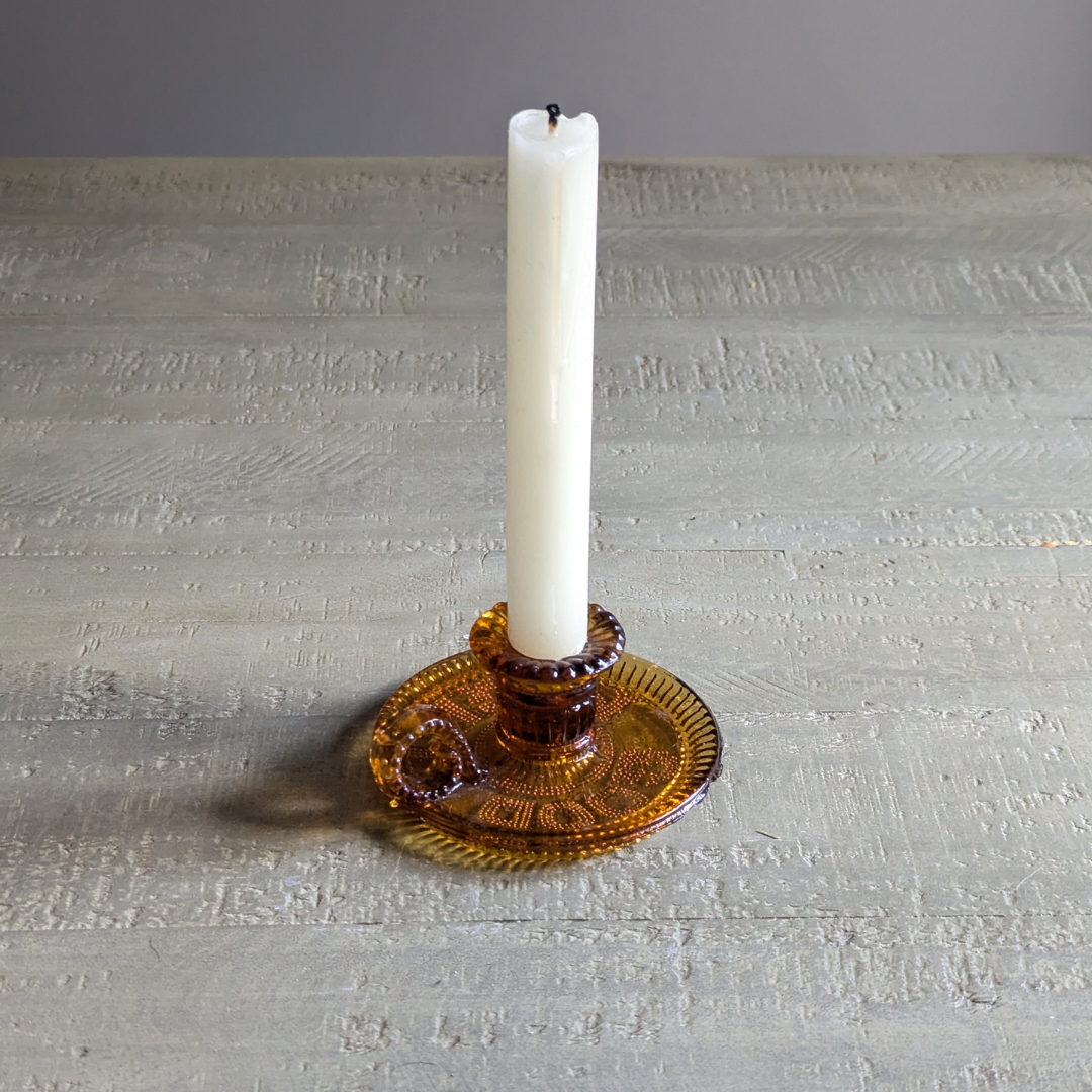 Good Night Amber Candlestick