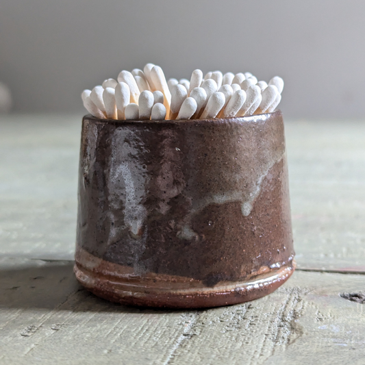 Studio Pottery Brown Matchstick Pot