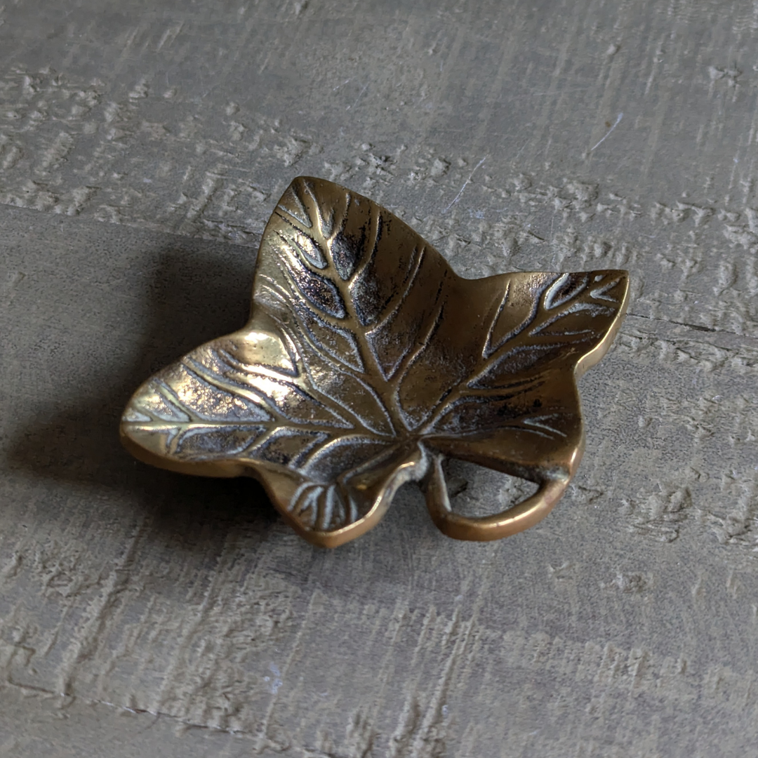 Brass Leaf Trinket Plate