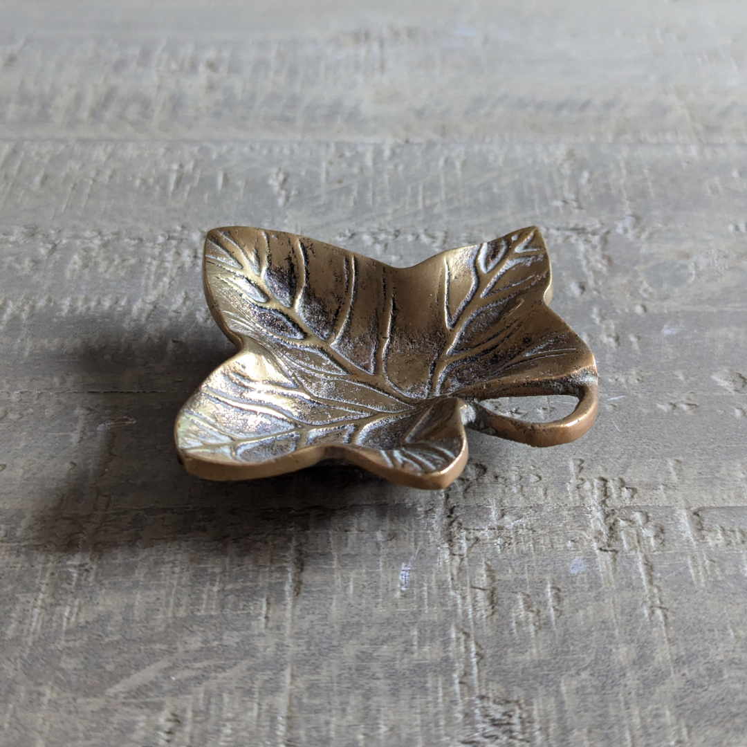 Brass Leaf Trinket Plate
