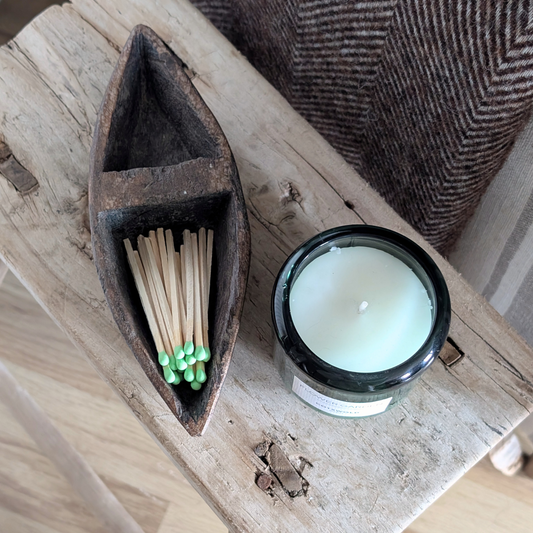 Handcarved Wooden Spice Boat