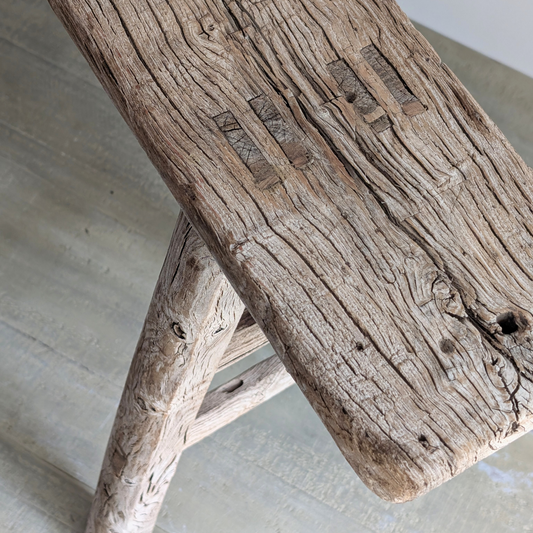 Reclaimed Elm Pig Bench 1