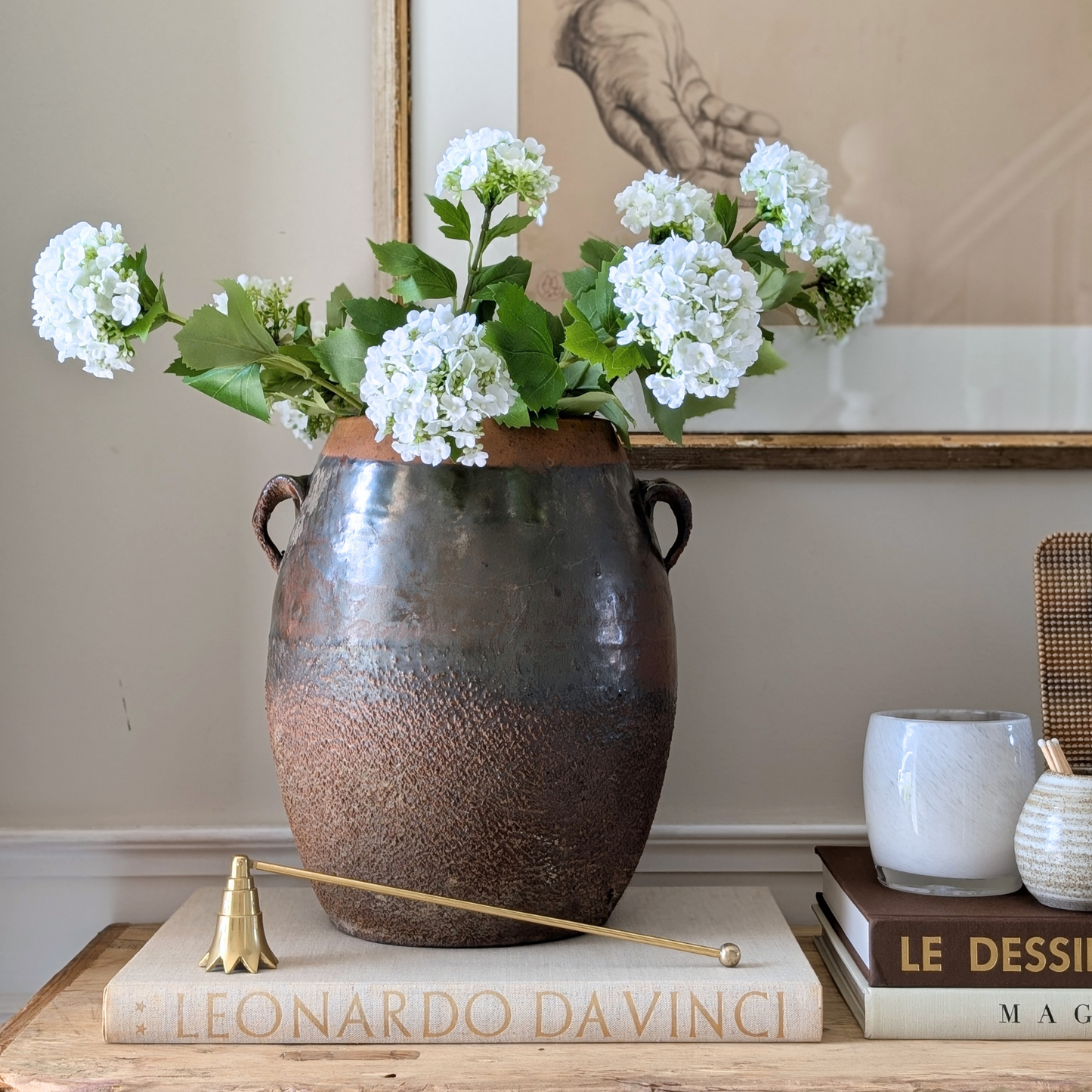 Large Brown Confit Pot