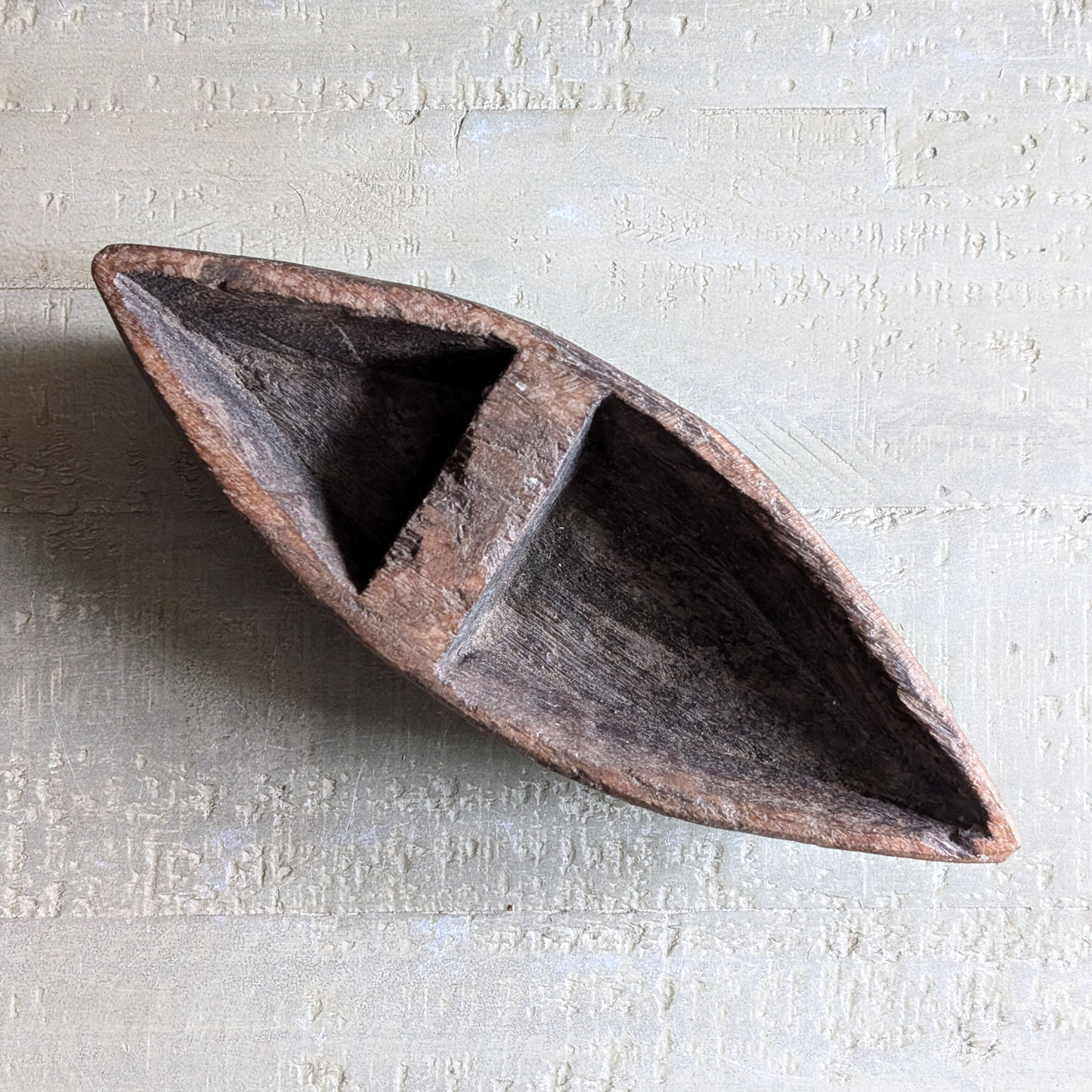 Handcarved Wooden Spice Boat