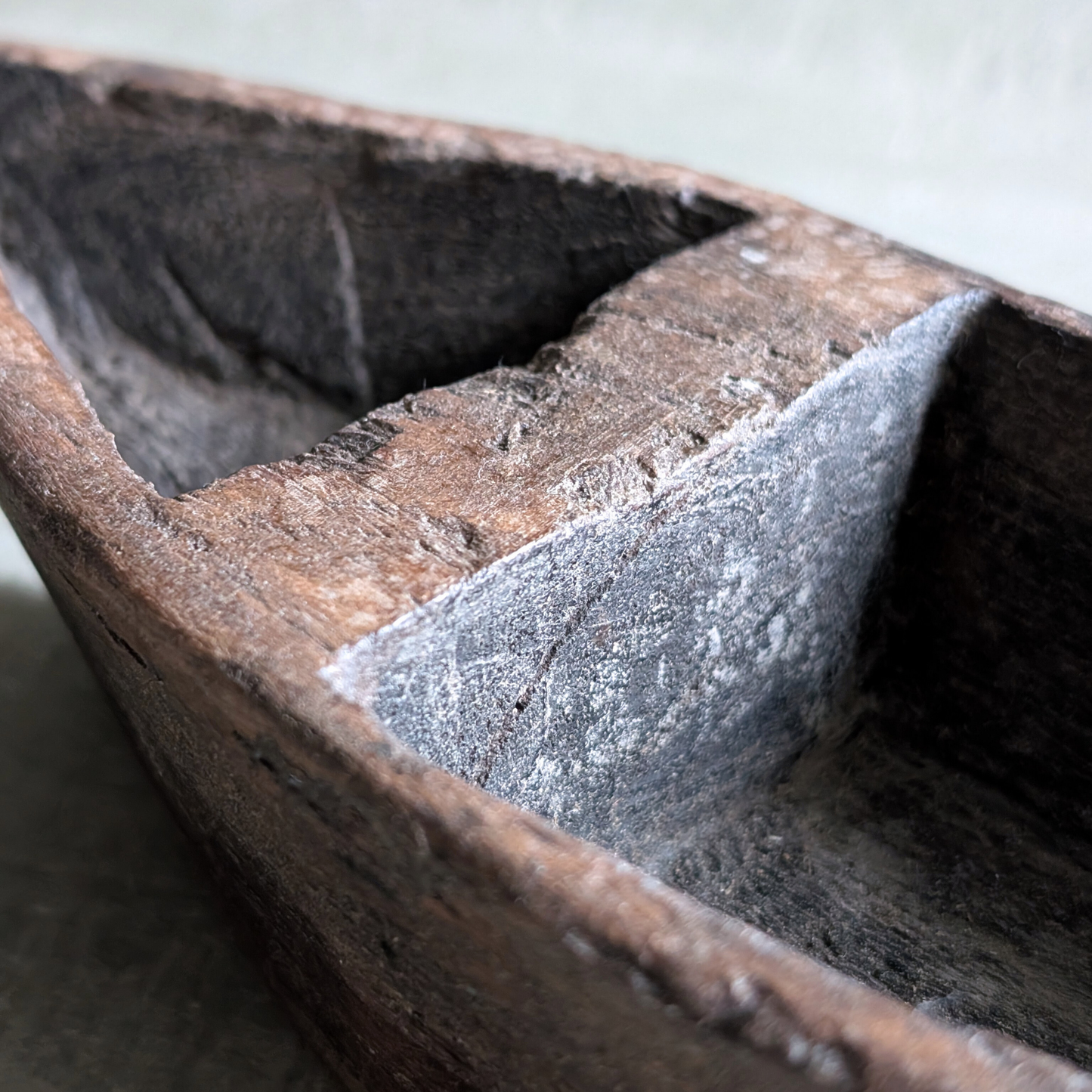 Handcarved Wooden Spice Boat