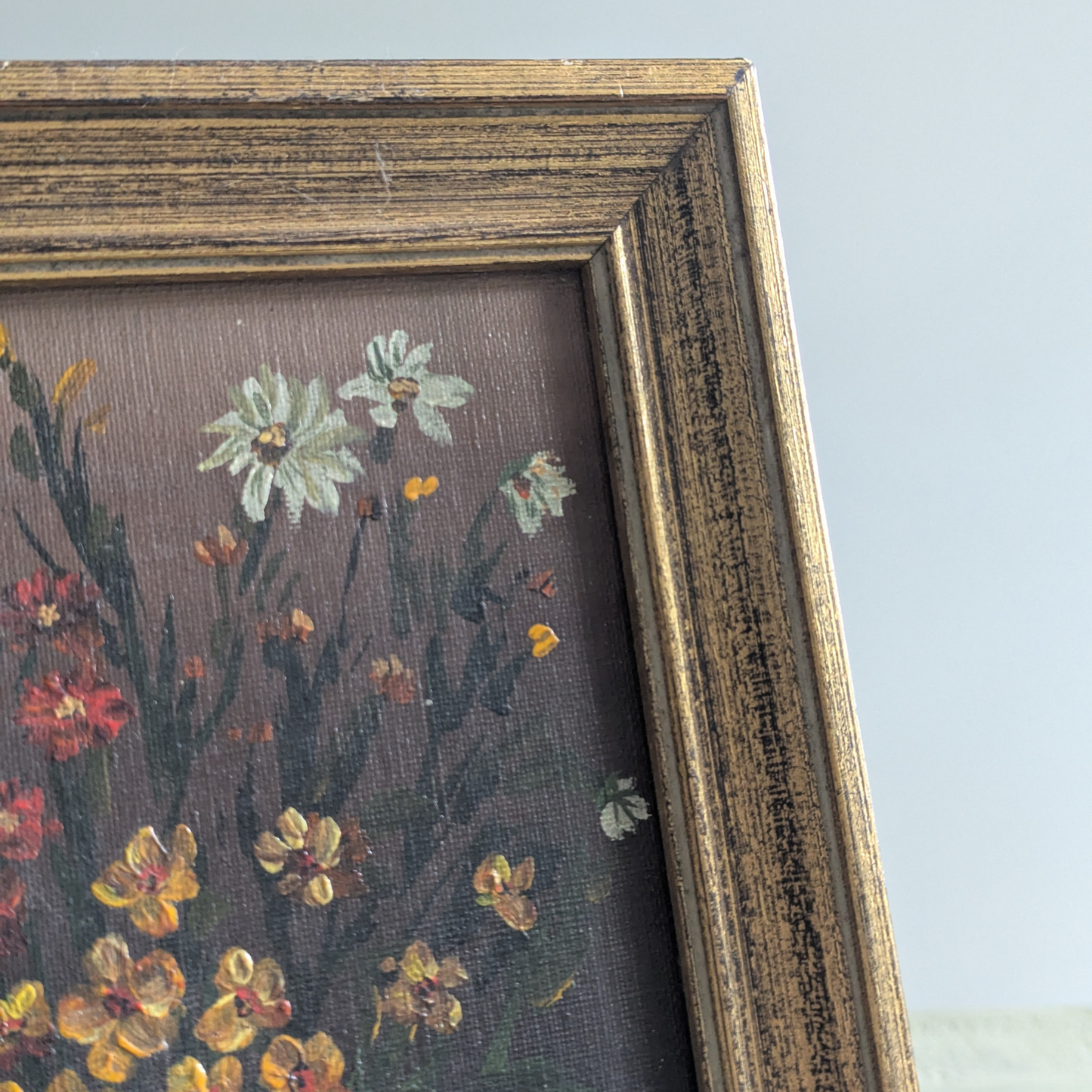 Gold Framed Floral Art