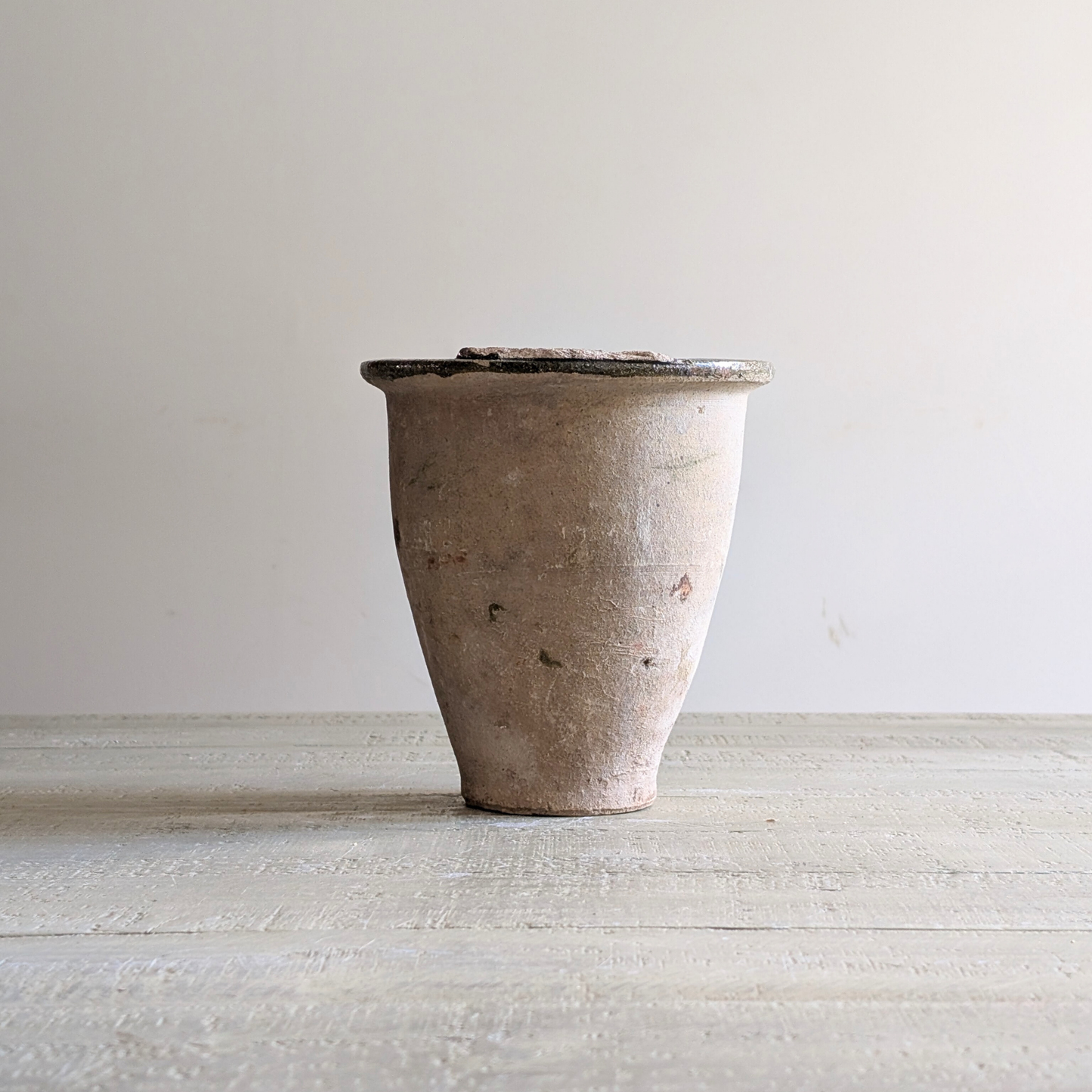 Reverse Glazed Green Terracotta Pot
