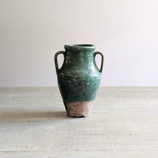 Green Double Handled Turkish Pot