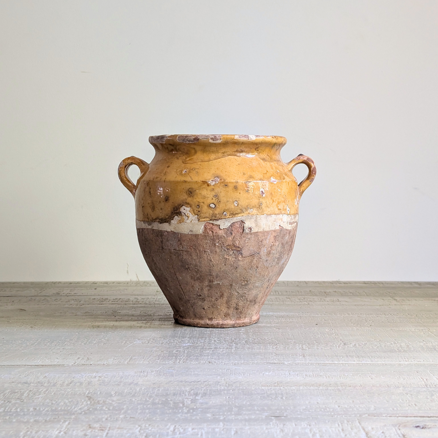 Large Yellow Confit Pot