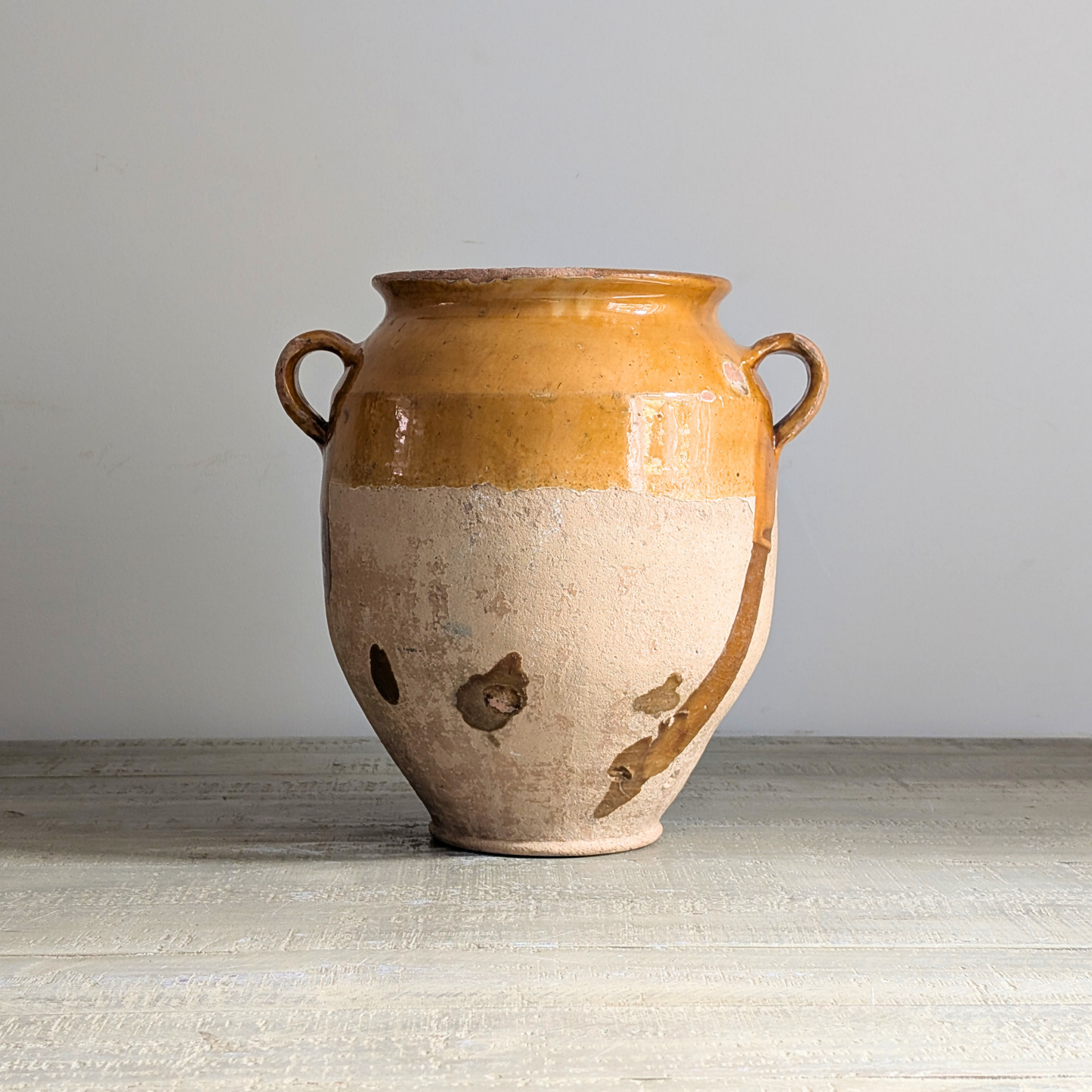 Large Yellow Confit Pot 2