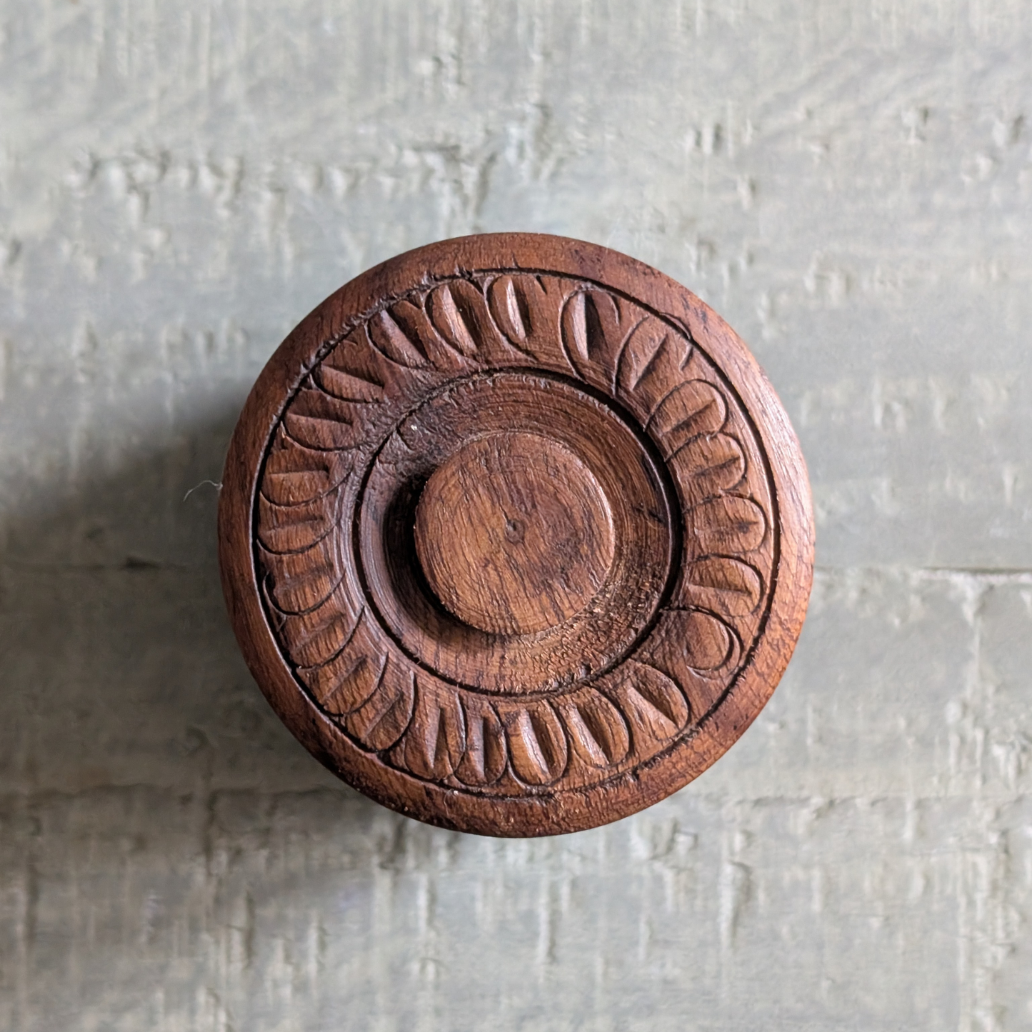 Hand Carved Wooden Trinket Pots