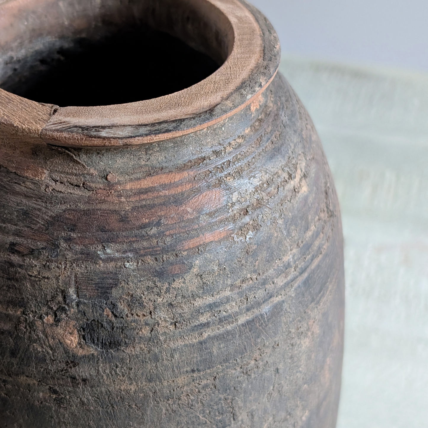 Small Wooden Curd Vase