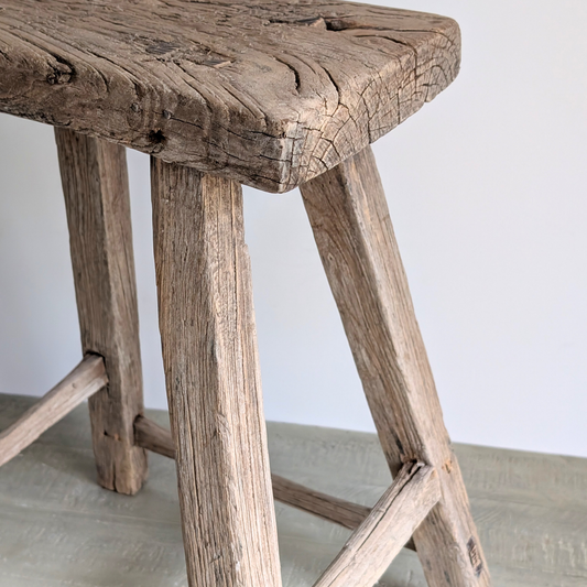 Large Reclaimed Milking Stool 5