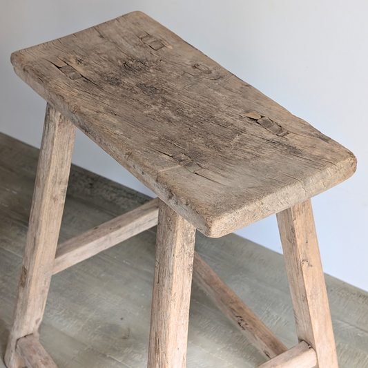 Large Reclaimed Milking Stool 7